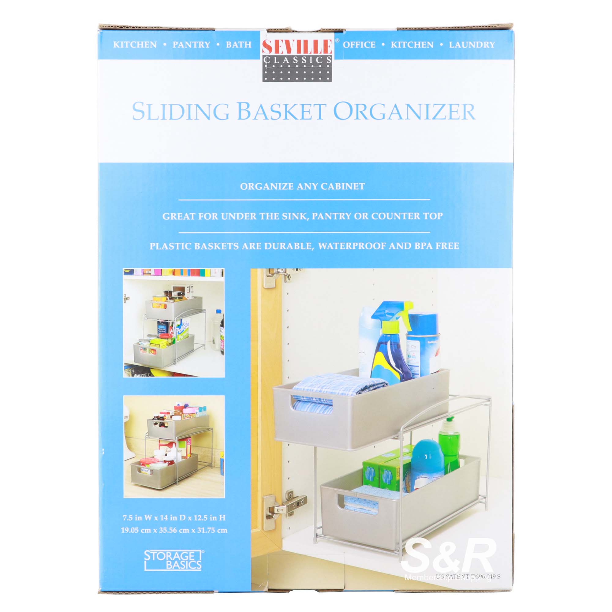 Seville Sliding Basket Organizer 1 set Seville Sliding Basket Organizer 1 set